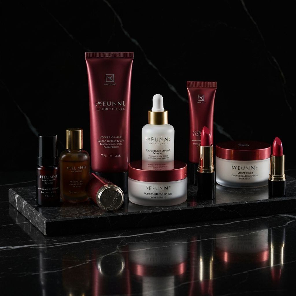 Premium lifestyle product photography with luxury beauty products